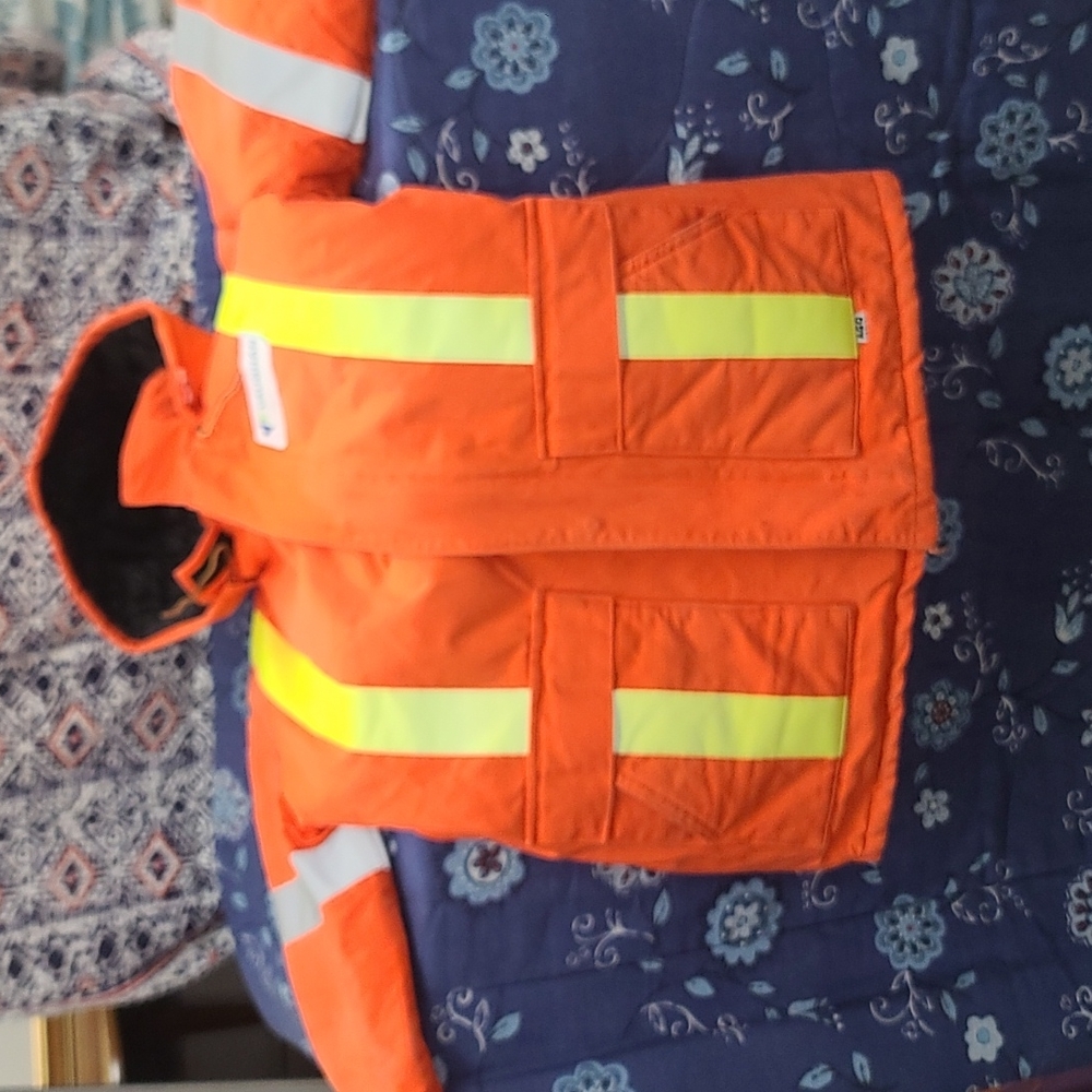 Reflective jacket with hood